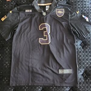 Nike Black and Gold Men's Football Jersey